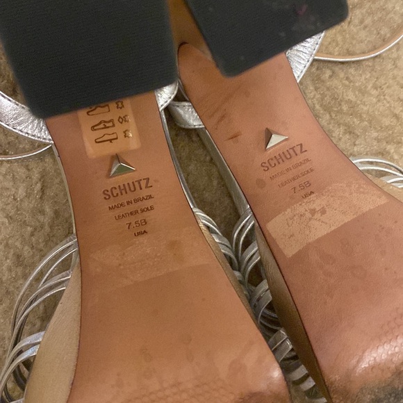 Schutz Gold and Silver Playform Heels Size 7.5 - Picture 9 of 9